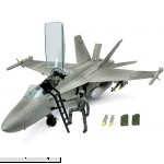 Click N’ Play Military Air Force F A 18 Super Hornet Fighter Jet 16 Piece Play Set with Accessories.  B075ZBDYB1